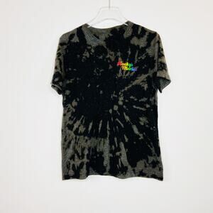 Luckys Market Custom Bleached Tee Rainbow Graphic